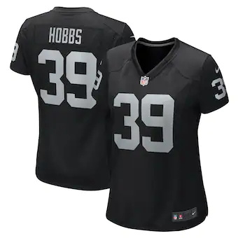 womens nike nate hobbs black las vegas raiders game jersey_